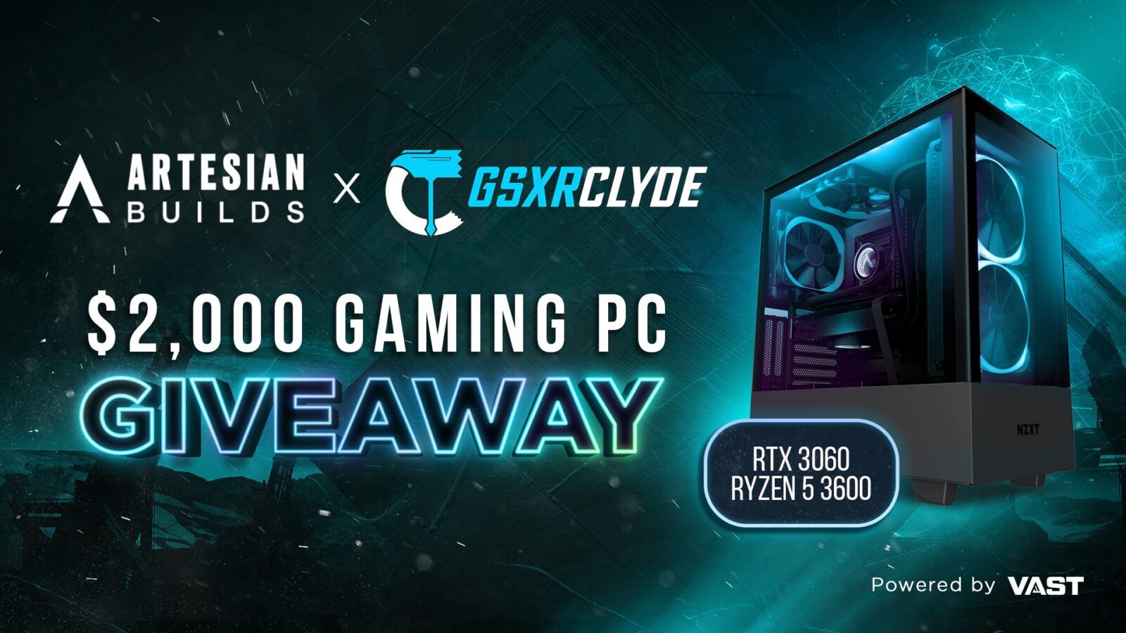Win 2,000 RTX 3060 Gaming PC Giveaway GSXRCLYDE 2024