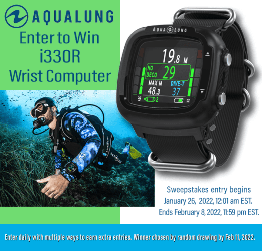 aqualung i330R wrist computer giveaway