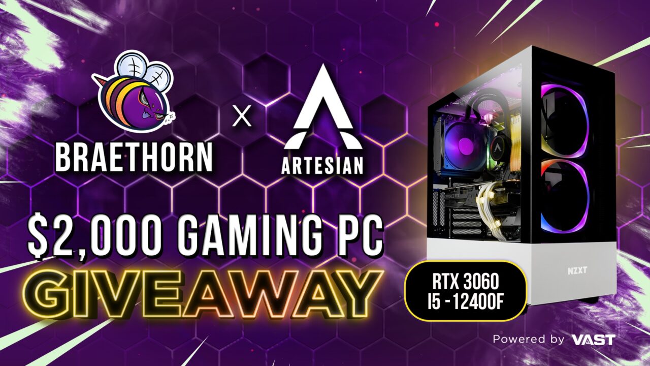 Braethorn x Artesian Builds | $2,000 RTX 3060 Gaming PC Giveaway