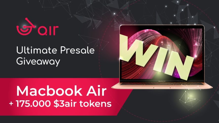 Win Macbook Air + 175,000 $3air Giveaway