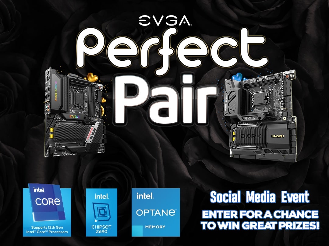EVGA Perfect Pair Social Media Event 2 Bundles Giveaway