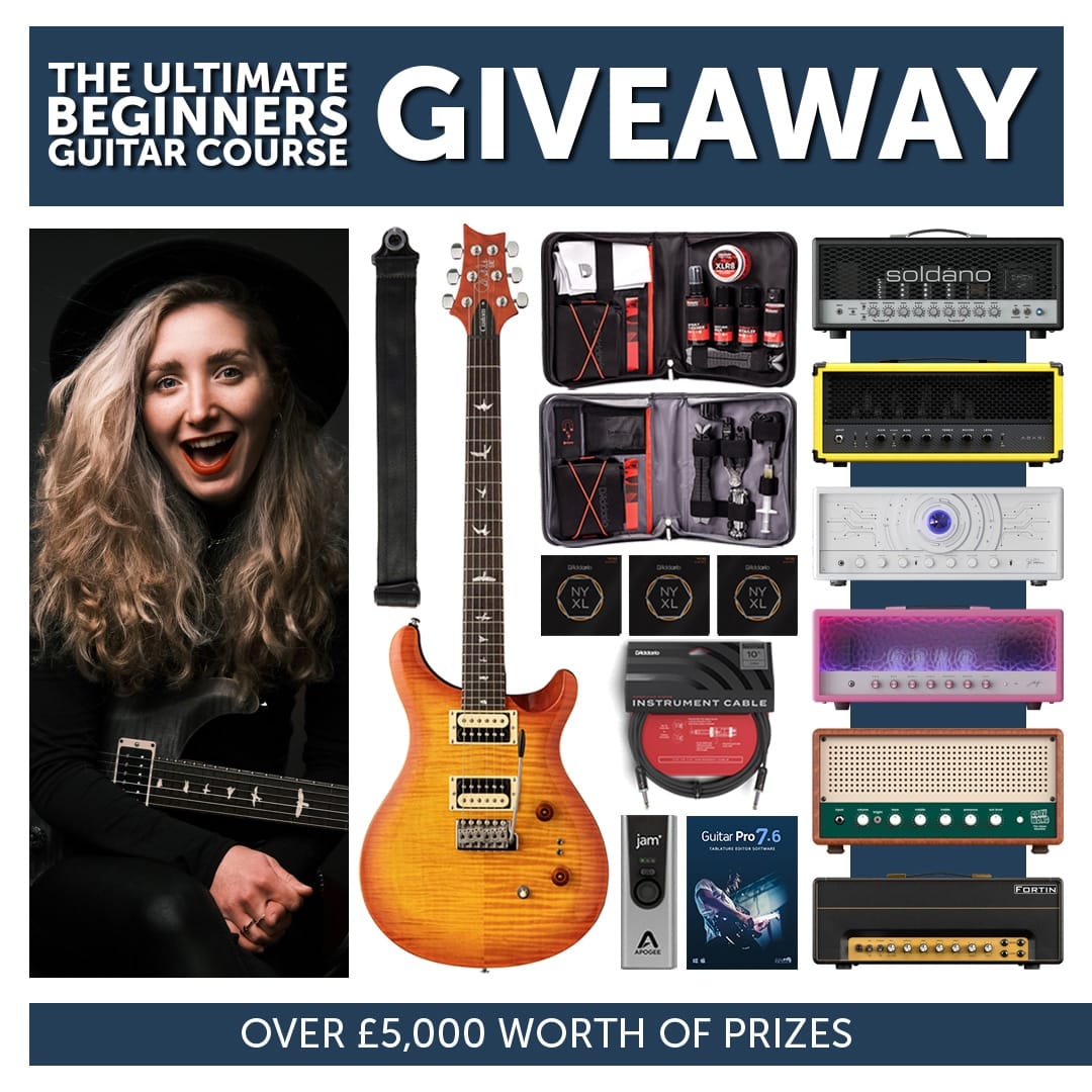 Win The Ultimate Beginners Guitar Bundle Giveaway ($5000+ Value)