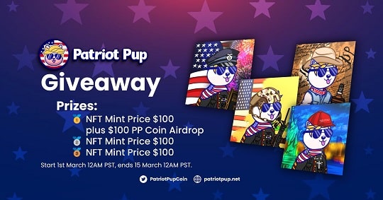 Win Patriot Pup NFT Giveaway