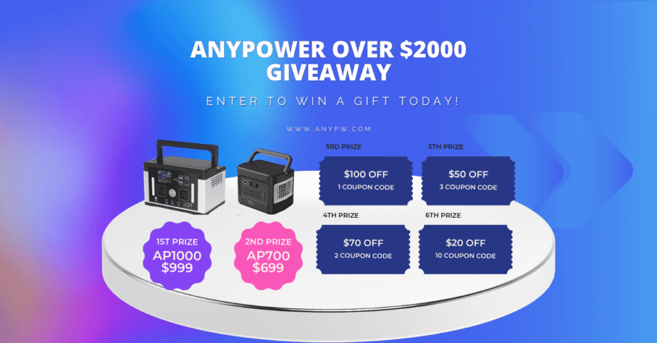 Win Anypower Portable Power Station Giveaway