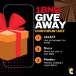 Win Cointoplist 1 BNB Giveaway