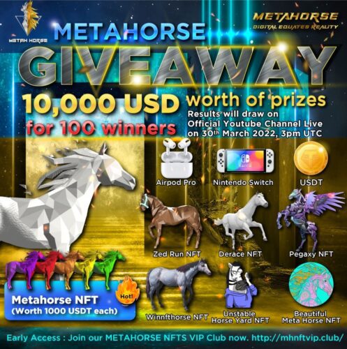 Win $10,000 Metahorse Official Giveaway
