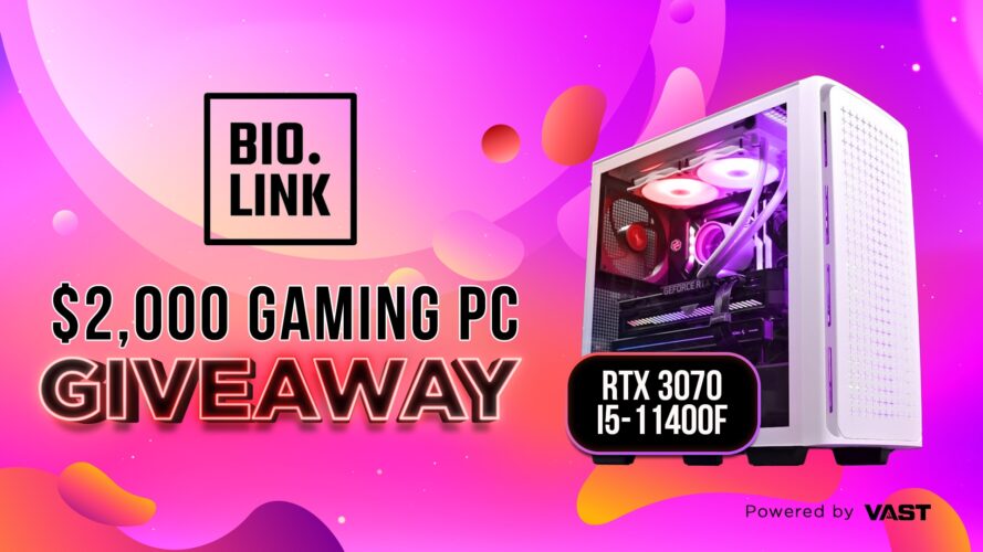 Win $2000 RTX 3070 Gaming PC Giveaway | Bio.link