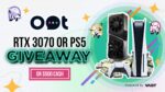 Win RTX 3070 or PS5 or $500 Cash Giveaway