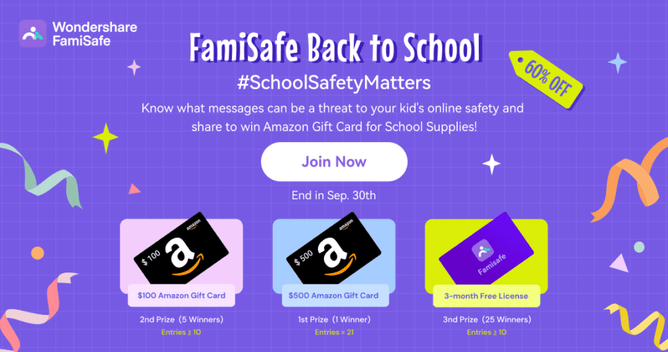 Win $1000 Amazon Gift Card + FamiSafe License Giveaway