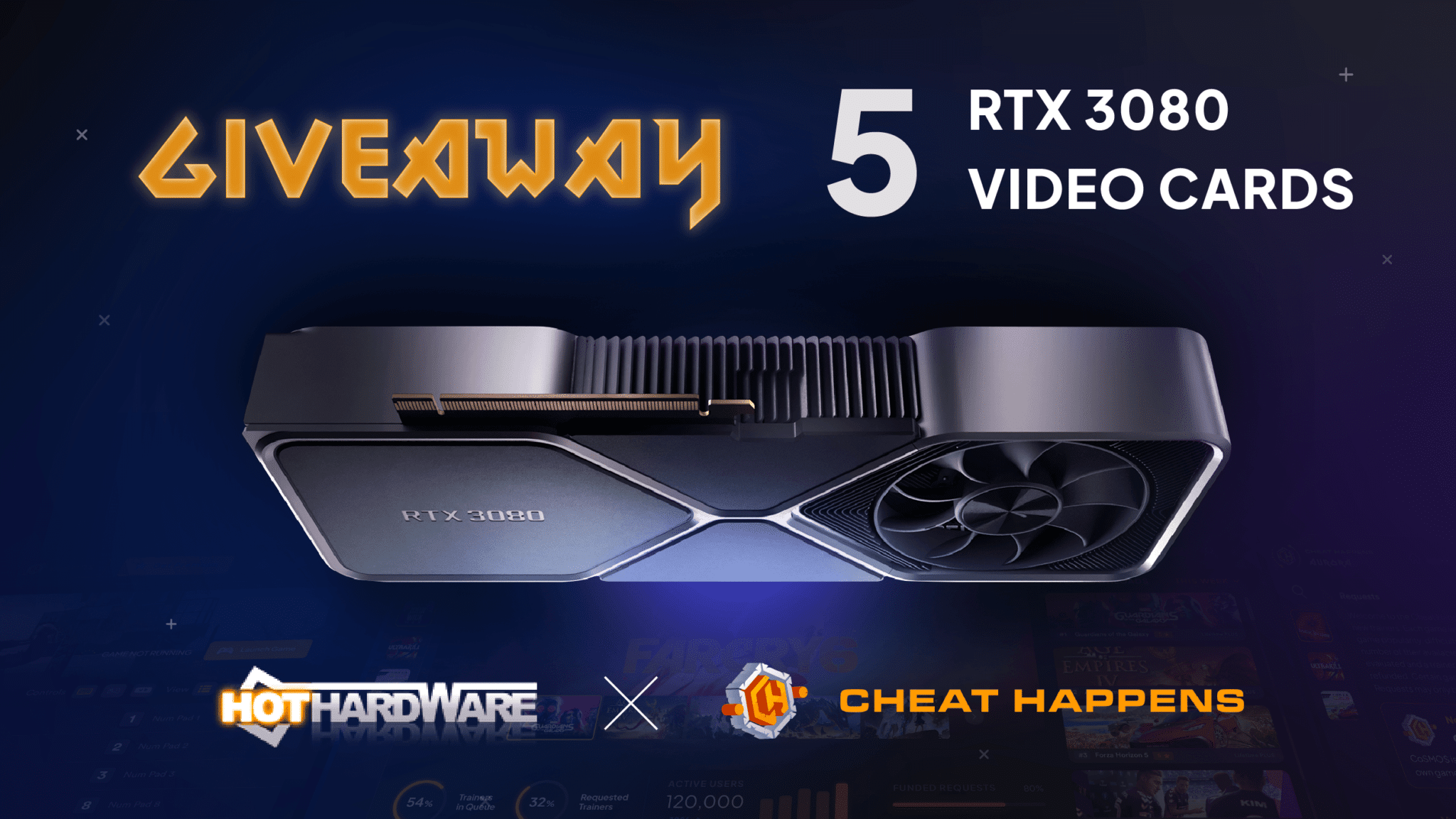 Win Nvidia RTX 3080 Giveaways for 5 Winners