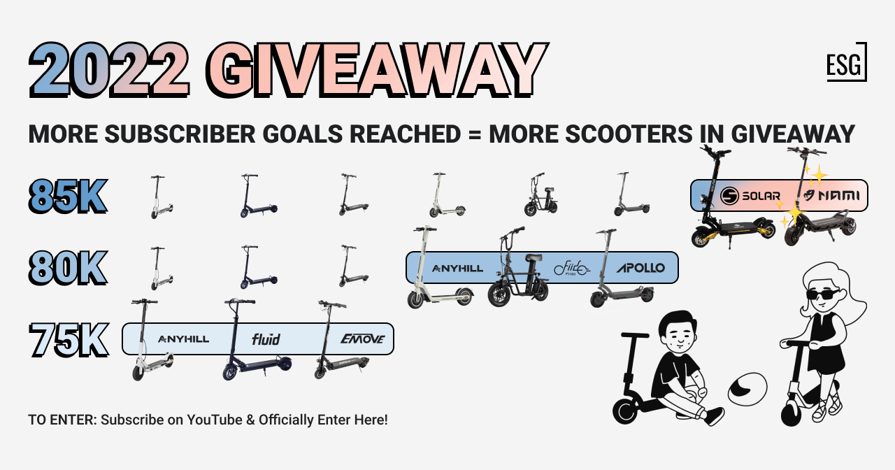 Win 8 Electric Scooters to Random YouTube Subscribers