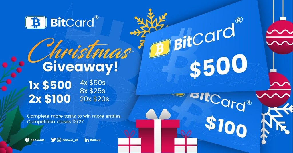 Win $1500 Bitcoin Gift Card Giveaway