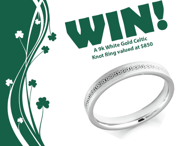 Win 9K White Gold Celtic Knot Ring Giveaway