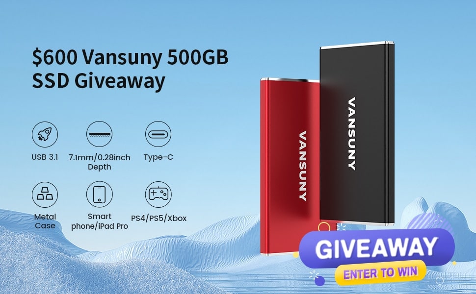 Win $600 500GB Portable SSD Giveaway