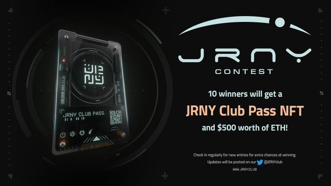 Win $500 Ethereum Crypto & JRNY NFT Giveaway
