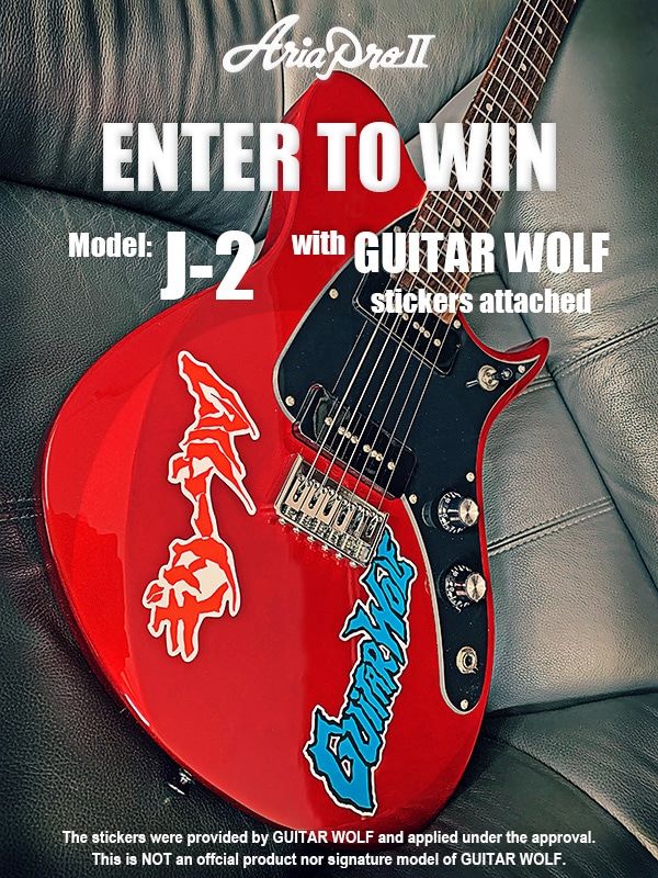Free Aria J2 Guitar with Stickers Applied Giveaway 2024