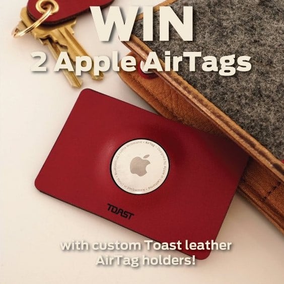 Win AirTags with Toast Keychains or Wallet Cards Giveaway