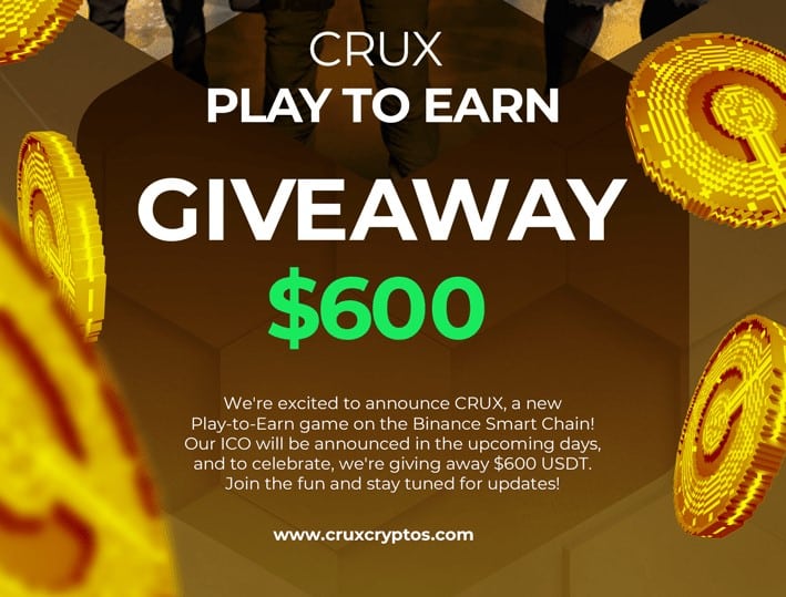 Crux ICO $600 Mega Giveaway - Play To Earn