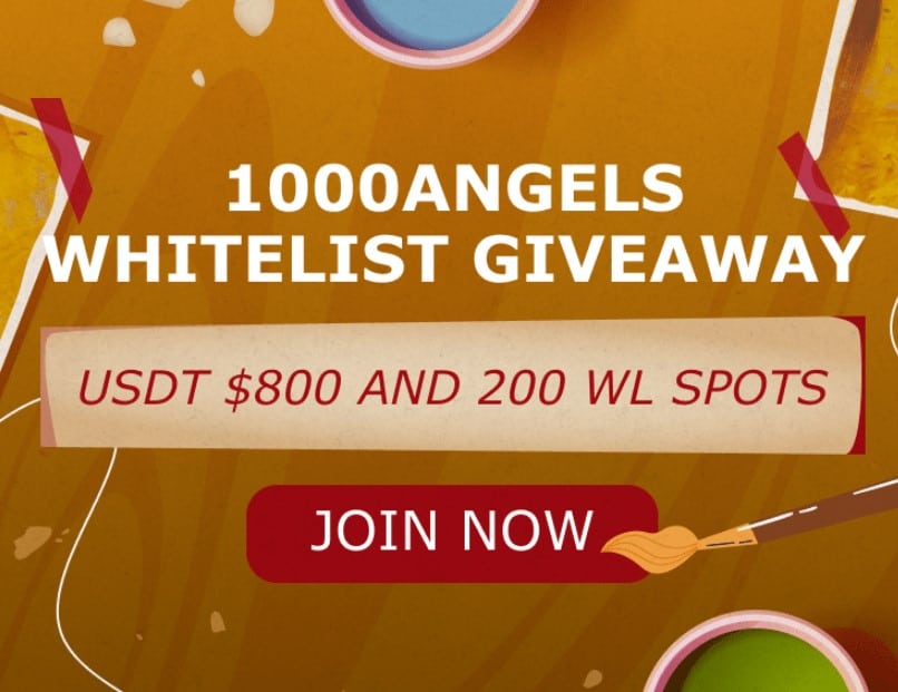 Win 1000Angels Whitelist 800 USDT Giveaway 2024