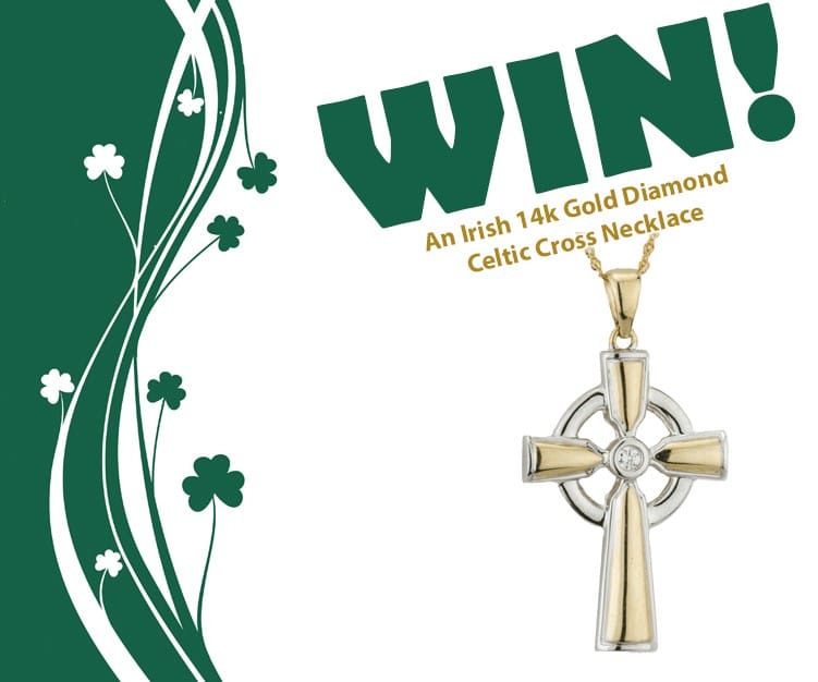 Win Irish 14K Gold Diamond Celtic Necklace Giveaway 2024   Celtic 