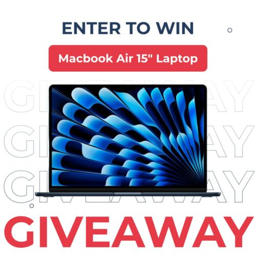 Win a New Macbook Air M2 15" Laptop Giveaway