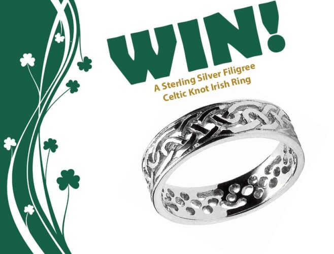 Sterling Silver Filigree Celtic Knot Irish Ring Giveaway