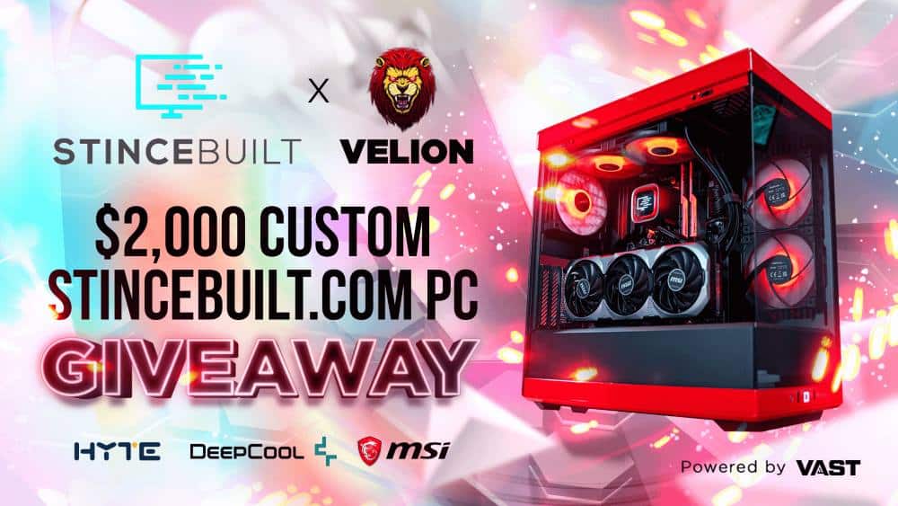 StinceBuilt x Velion $2,000 4060 Ti Gaming PC Giveaway