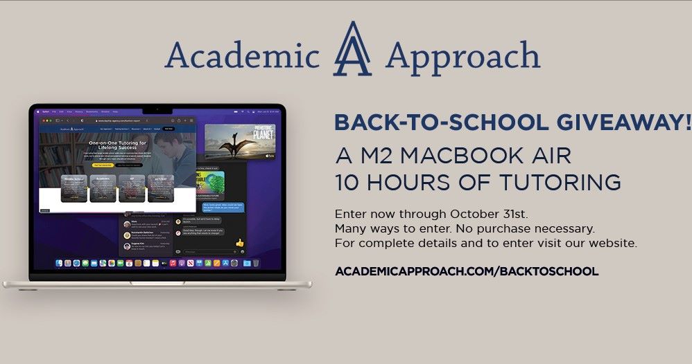 Academic Approach | MacBook Air M2 and Tutoring Giveaway