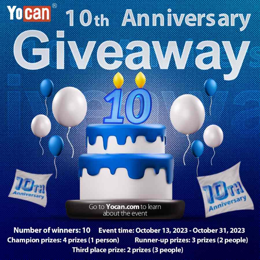 Yocan Tech 10th Anniversary Giveaway Prizes