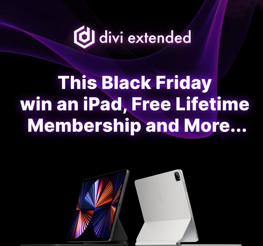 Win an iPad and Divi Extended Lifetime Membership