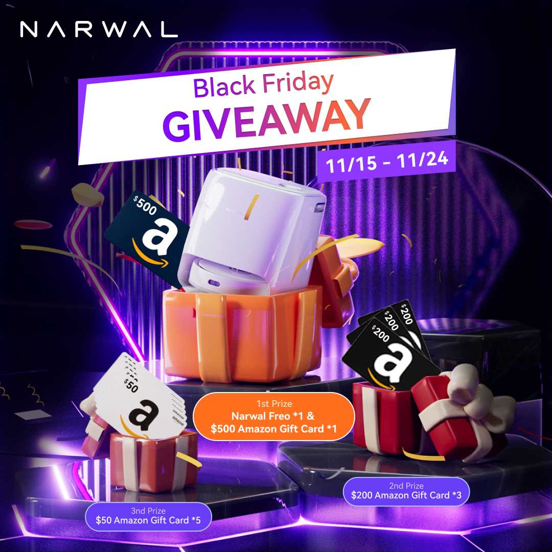 Win Narwal Freo and Amazon Gift Cards