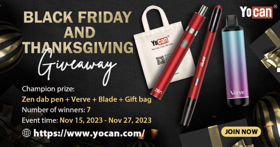 Yocan Official Black Friday and Thanksgiving Giveaway