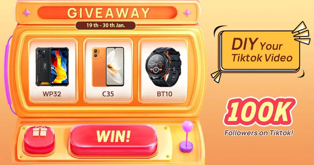 Oukitel Tiktok 100K Fans Giveaway