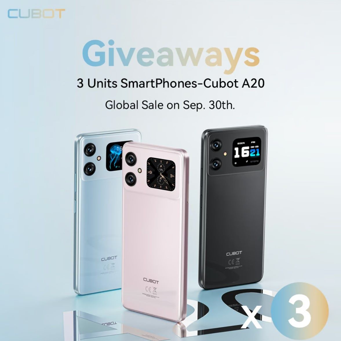 Cubot A20 Smartphone Global Sale Giveaway