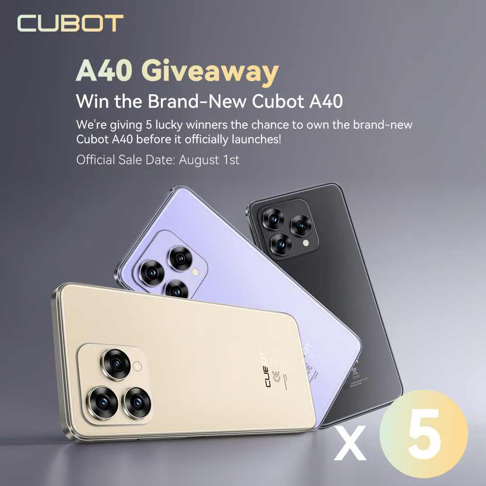 Cubot A40 Global Launch Phone Giveaway