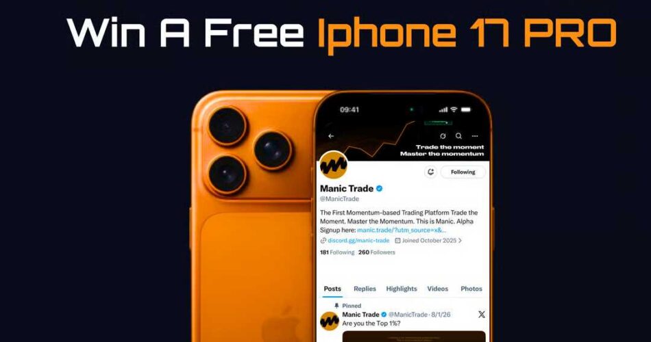 Follow ManicTrade on X to Win iPhone 17 Pro