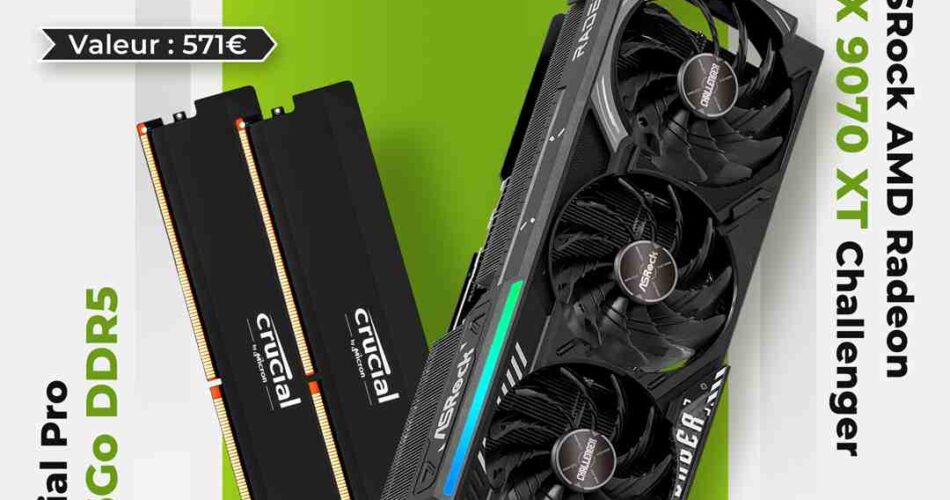 Asrock AMD Radeon RX 9070 XT & Crucial Pro 2x16GB RAM