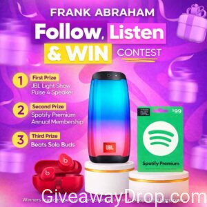 Frank Abraham Music - Follow, Listen & Win Giveaway 2026