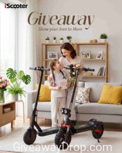 Enter the iScooter Mother’s Day Giveaway now for a chance to win amazing prizes that promote fun, freedom, and sustainable transportation!